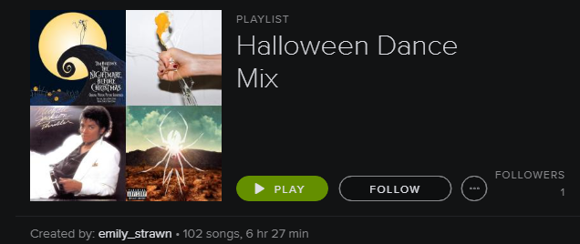 Lista de reproducción de Spotify - Halloween Dance Mix