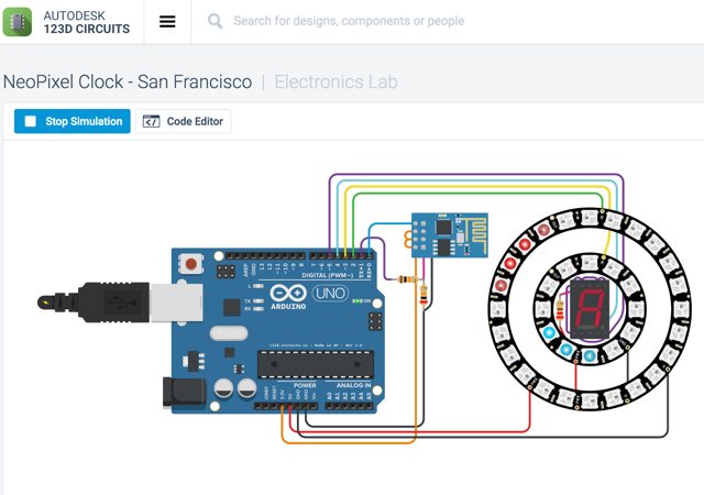 reloj de neopixel