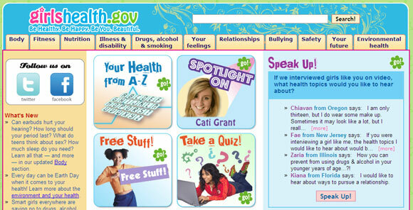 sitios web de salud para niños