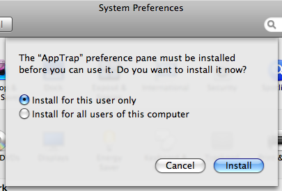 3 Desinstaladores gratuitos para limpiar archivos obsoletos [Mac] 02b instalar trampa del panel de preferencias de la aplicación