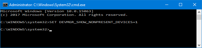 Cómo quitar fácilmente los controladores antiguos de Windows DISPOSITIVOS NO PRESENTES CMDPROMPT