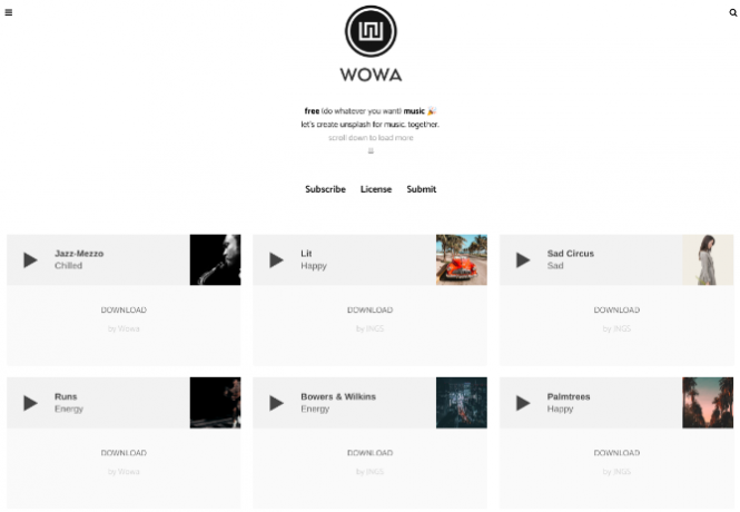 WOWA es el unsplash para la música