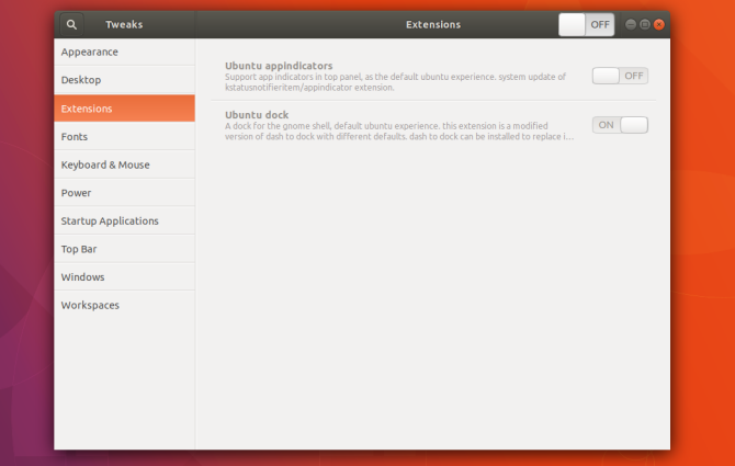 deshabilitar o desinstalar extensiones para acelerar gnome