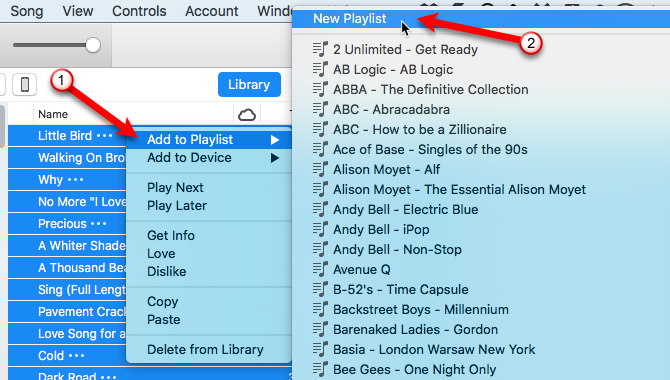 iTunes crea una lista de reproducción