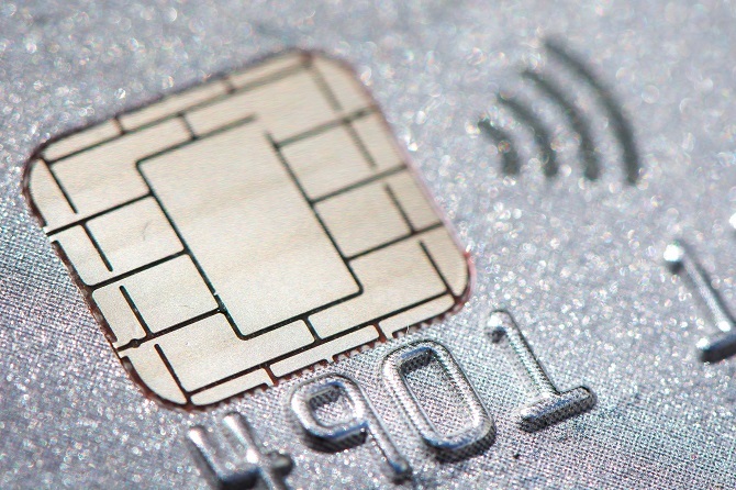 tarjeta de crédito con chip