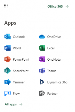 Aplicaciones empresariales de Office 365