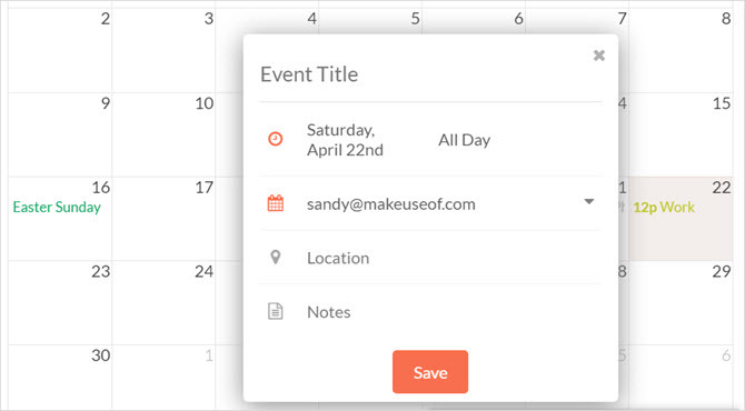 manejar para gmail crear evento