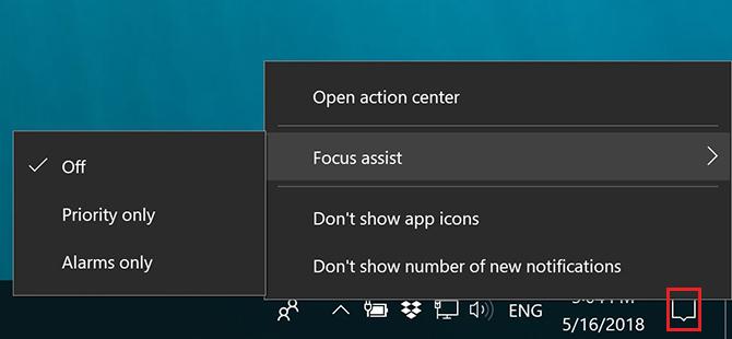 Cómo utilizar Windows Focus Assist (anteriormente Horas tranquilas) Focus Assist 2