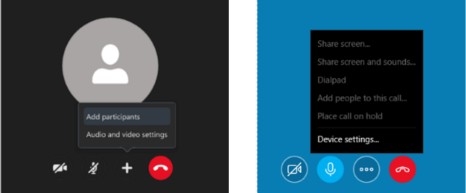 opciones de compartir pantalla de skype