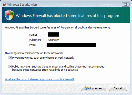 revisión del firewall de Windows 7