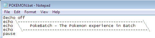 Pokemon Batch File