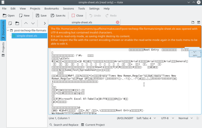 formatos de archivo editor de texto xls