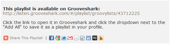 Spotify listas de reproducción para grooveshark