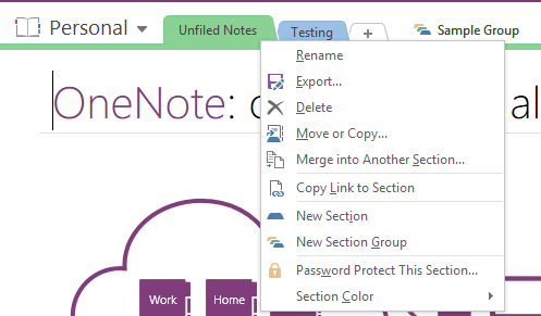 La mejor característica de organización de OneNote está oculta a simple vista Grupos de secciones de OneNote