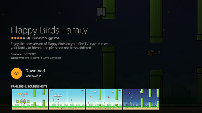 Cómo usar Amazon Fire TV Stick: Cómo descargar y jugar a Flappy Birds Family y otros juegos