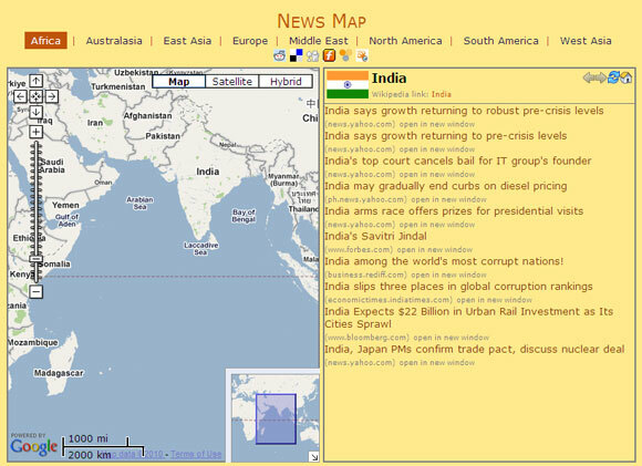 mapas de noticias