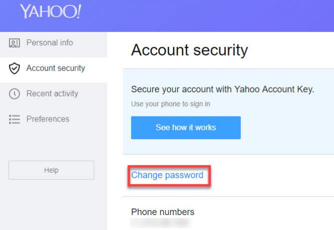 consejos de seguridad de la cuenta de correo de yahoo