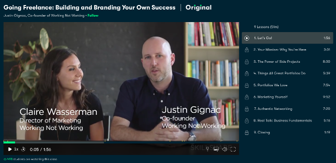 Aprenda cómo construir una marca personal para el éxito independiente en este curso en línea gratuito en Skillshare, por los fundadores de Working Not Working