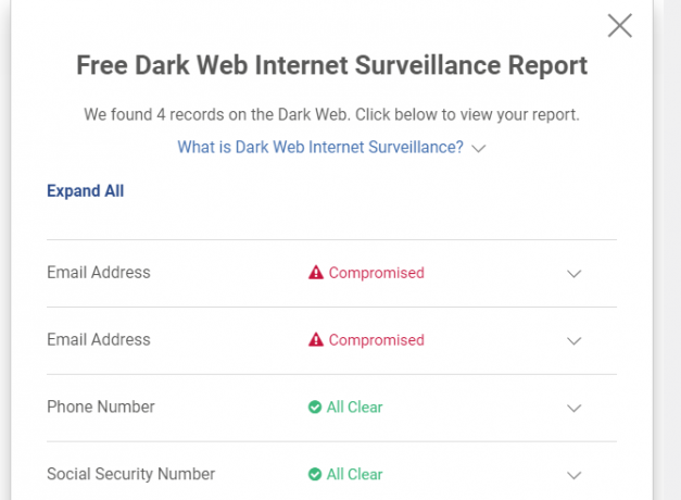 Informe de seguridad de Experian