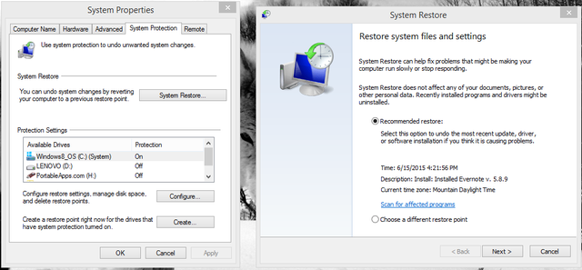 4.1 restauración del sistema