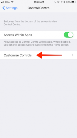 Personalizar el Centro de control iOS 11 4