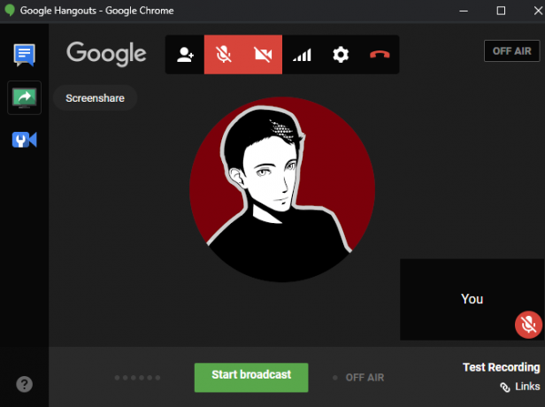 Hangouts en vivo Screenshare