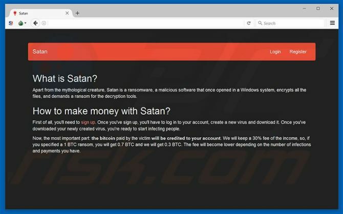 El ransomware como servicio traerá el caos a todos El ransomware como servicio Satanás