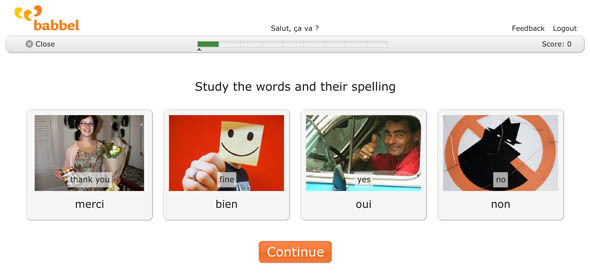 Babbel: una herramienta interactiva para lingüistas principiantes lección básica1