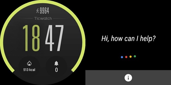 captura de pantalla de ticwatch s android wear