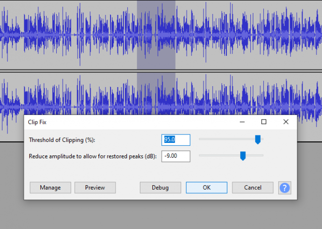 Mejore el audio en Audacity al corregir la distorsión con Clip Fix