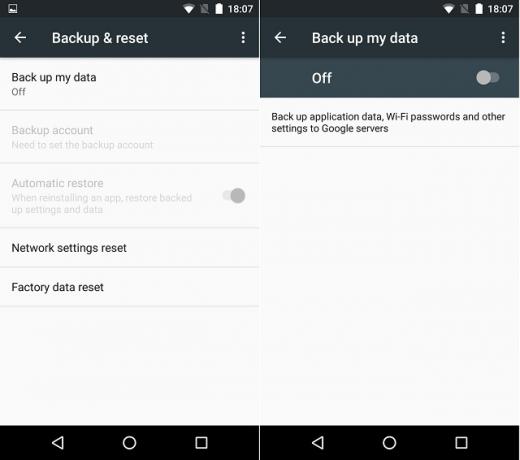 Captura de pantalla de Android Backup