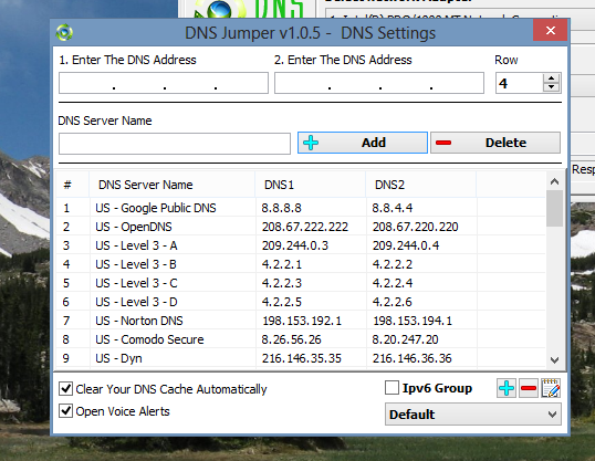 cambiar servidor dns
