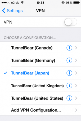 Configure una VPN en su iPhone en minutos con Tunnelbear tunnelbear9