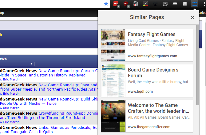 Extensión de Google Similar Pages Chrome