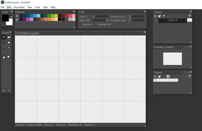 Pyxel Edit Pixel Art Tool Desarrolladores de juegos retro