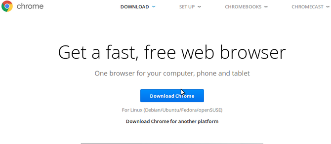 instalar chrome linux download