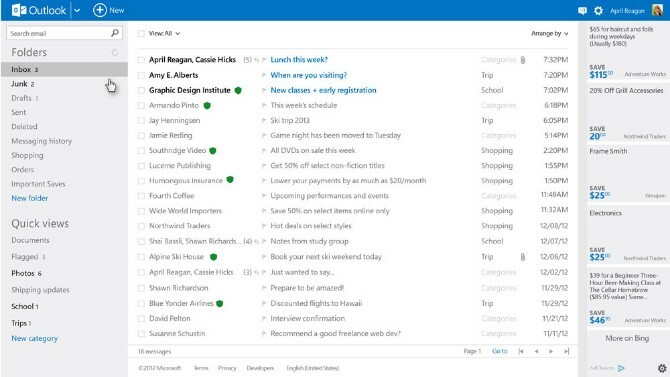 alternativas de google - outlook.com