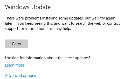 Problemas de actualización de Windows