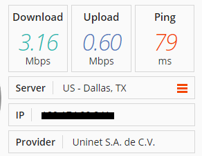 Use BandwidthPlace para probar los resultados de ancho de banda de velocidad de descarga y carga de Internet