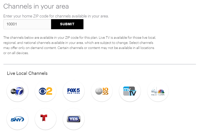 hulu mira la lista de canales de televisión locales