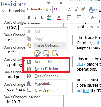 Microsoft Word comparar documentos acepta cambios