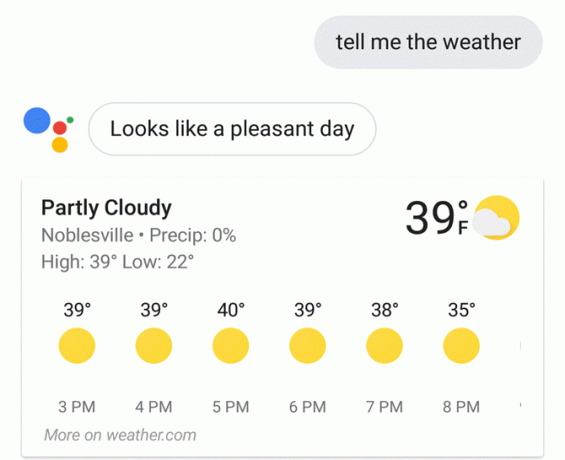 Asistente de Google Weather