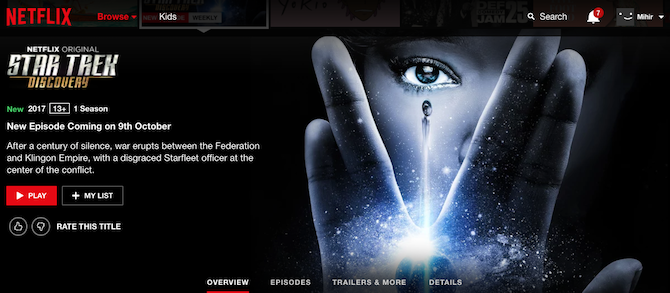 descubrimiento de star trek cbs acceso completo netflix