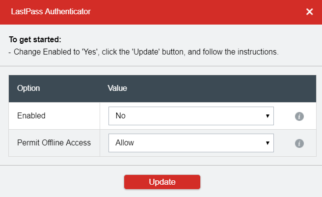 Lastpass fuera de línea 2fa configuración