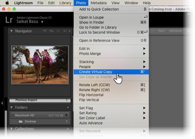 Lightroom - Crear copia virtual