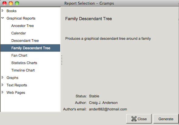 imprimir árbol genealógico