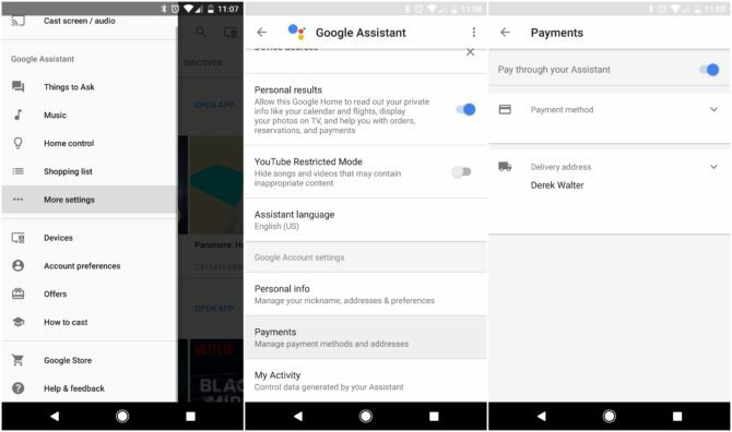 pago de configuración del asistente de google