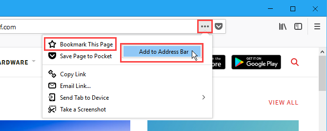 Agregue la estrella de nuevo a la barra de direcciones en Firefox