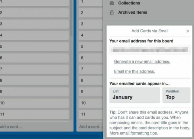 cómo usar trello: crea una tarjeta por correo electrónico