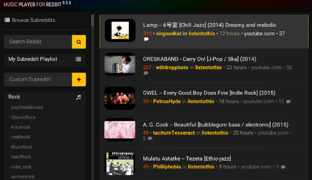 music-player-for-reddit-screenshot